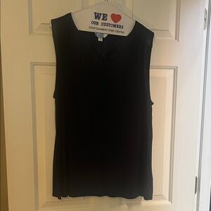 Croft & Barrow Classic Black Sleeveless Blouse